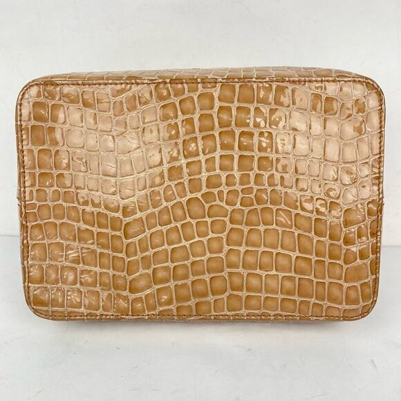 REJINA PYO Patent Leather Croc Taupe Olivia Bag - Picture 8 of 15